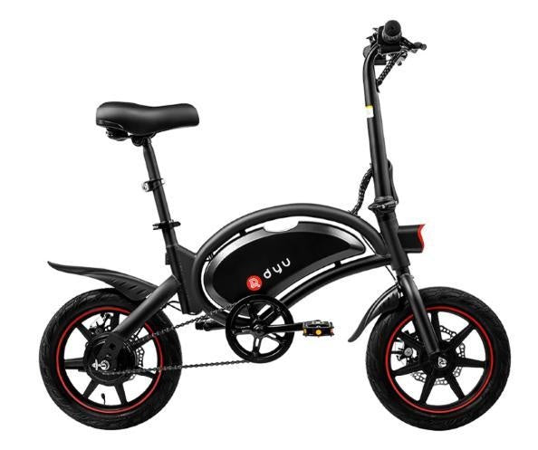 DYU D3F 14" Folding Electric Bike | 250W | 36V 10Ah | 25km/h | Black