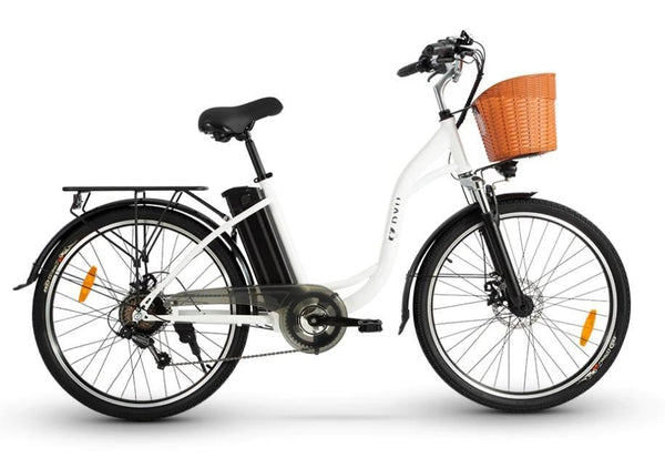 DYU C6 26" City Electric Bike | 250W | 36V 12.5Ah | 25km/h | White