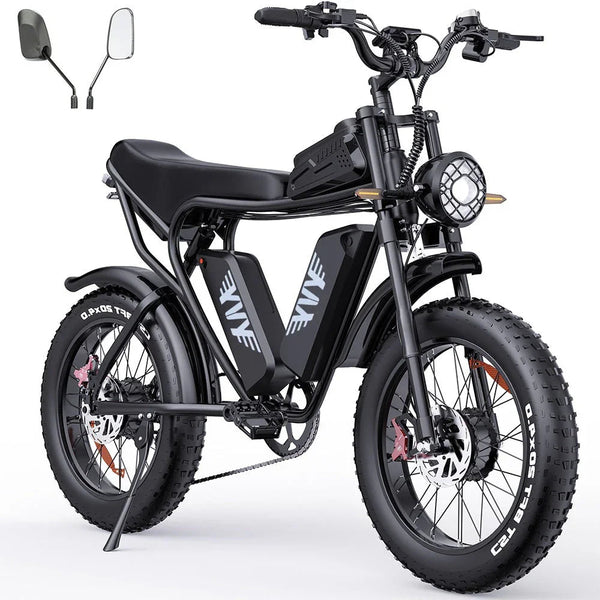 YVY C20 Pro | Electric Bike (E-Bike) | 2000W Dual Motor • 52V 40Ah • 37 MPH • 20×4.0 Fat Tyres | Sold by Rydiqo®