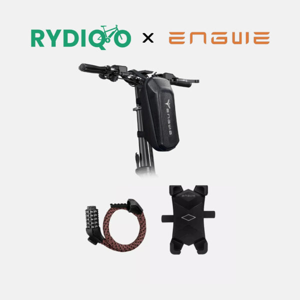 Rydiqo® × ENGWE | Compact Storage Bundle | ENGWE Hard Shell Front Frame Bag • 5-Digit Combination Lock • Secure Phone Mount