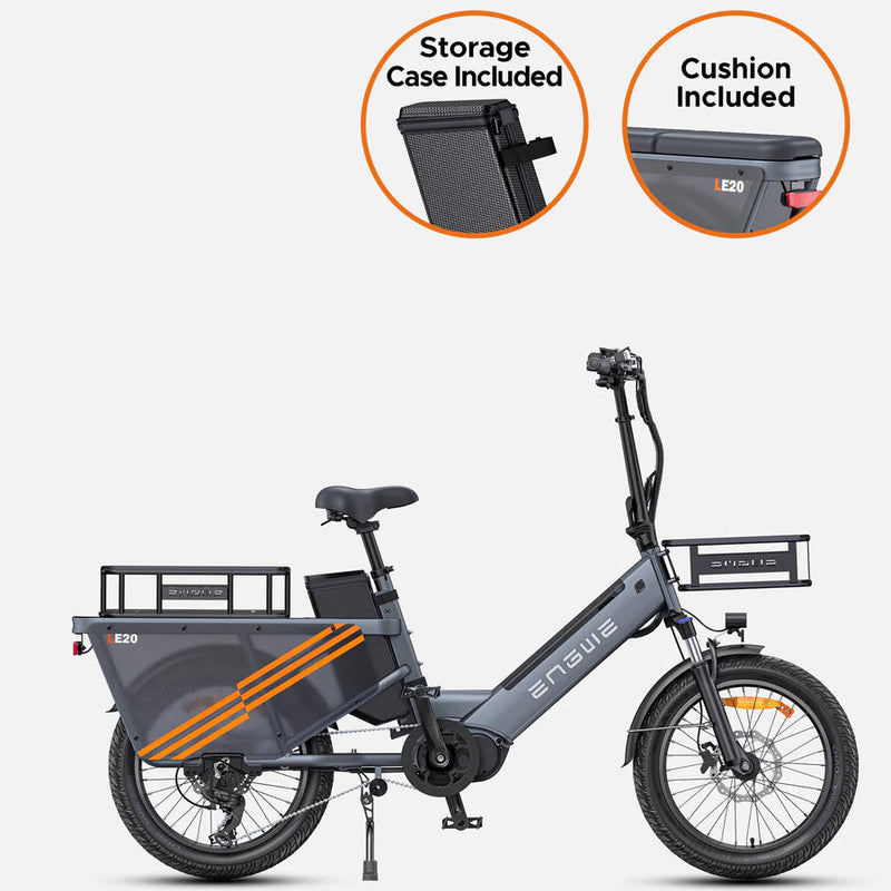 ENGWE LE20 | Electric Bike (E-Bike) | 750W • 48V 19.2Ah • 20 MPH • Cargo Frame | Sold by Rydiqo®