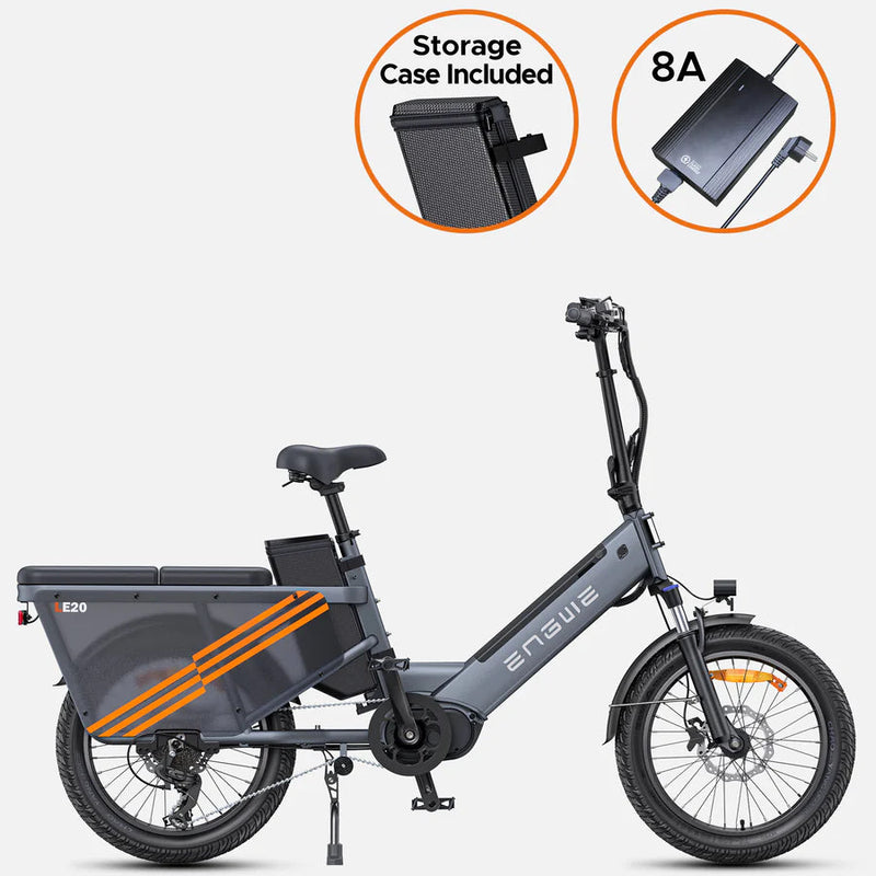 ENGWE LE20 | Electric Bike (E-Bike) | 750W • 48V 19.2Ah • 20 MPH • Cargo Frame | Sold by Rydiqo®