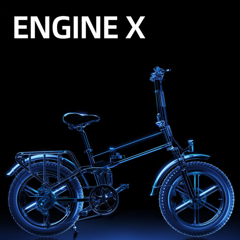 ENGWE Engine X | Electric Bike (E-Bike) | 250W • 48V 13Ah • 15.5 MPH • 20×4.0 Fat Tyres | Sold by Rydiqo®