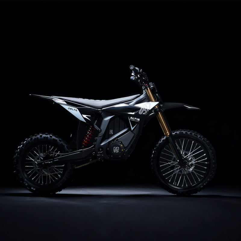 Altis Delta | Electric Dirt Bike | 13kW • 72V 35Ah Samsung Battery • 62 MPH • 17”/14” Off-Road Wheels | Sold by Rydiqo®