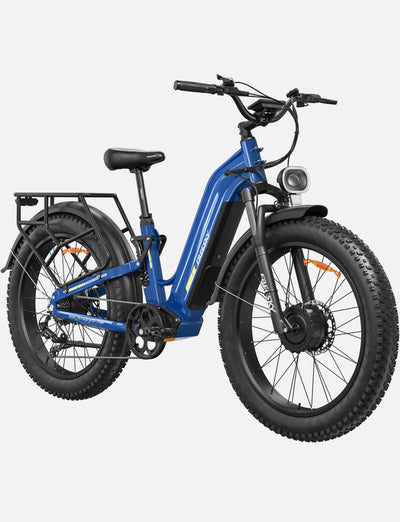 Dual Motor 3500W 200NM Electric Bike for Adults,105Miles Full Suspension 26*4