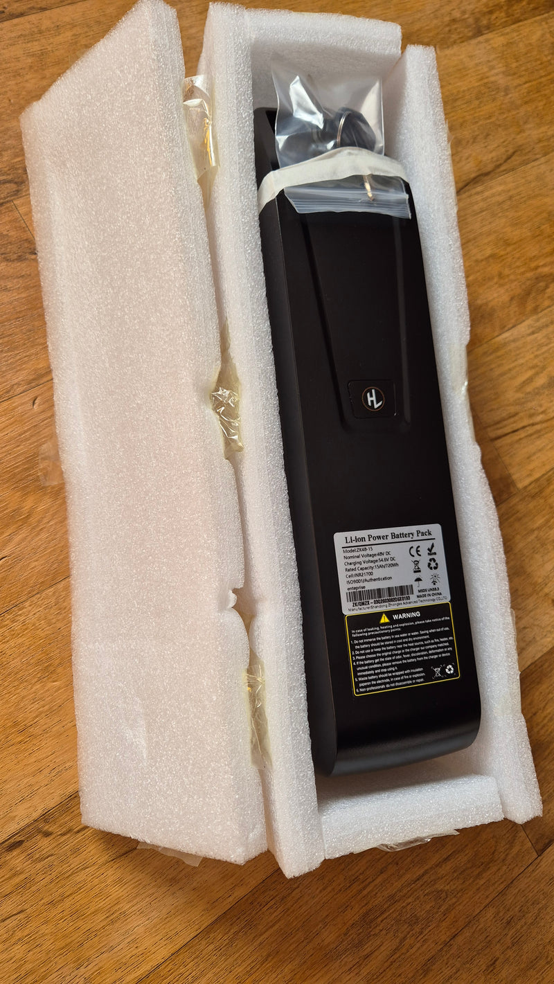 DUOTTS C29 Battery Pack, Brand New, 48V 15Ah, ZK48-15. 2 Keys.