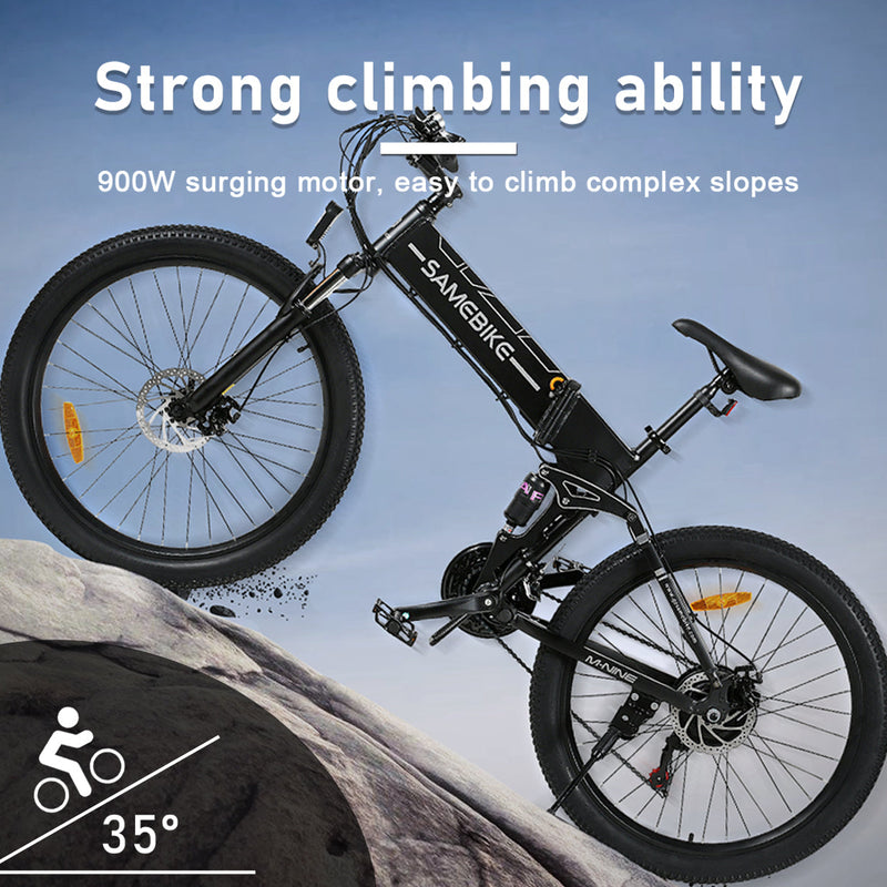 SAMEBIKE LO26-II-YD | Electric Bike (E-Bike) | 900W • 48V 14Ah Battery • 28 MPH • 26×2.235 Tyres | Sold by Rydiqo®