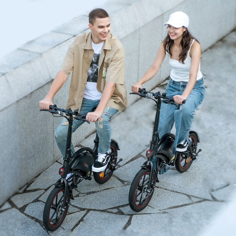 DYU D3F 14" Folding Electric Bike | 250W | 36V 10Ah | 25km/h | Black