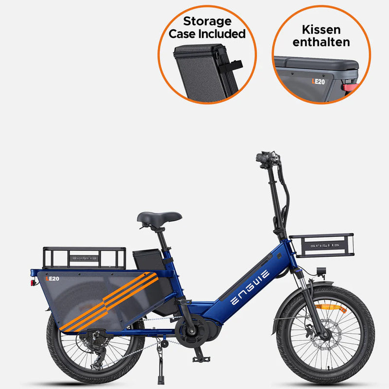 ENGWE LE20 | Electric Bike (E-Bike) | 750W • 48V 19.2Ah • 20 MPH • Cargo Frame | Sold by Rydiqo®