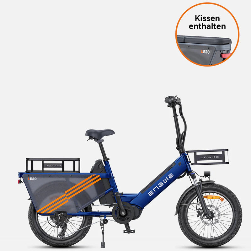 ENGWE LE20 | Electric Bike (E-Bike) | 750W • 48V 19.2Ah • 20 MPH • Cargo Frame | Sold by Rydiqo®
