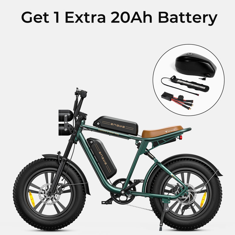 ENGWE M20 | Electric Bike (E-Bike) | 750W • 48V 13Ah • 28 MPH • 20×4.0 Fat Tyres | Sold by Rydiqo®