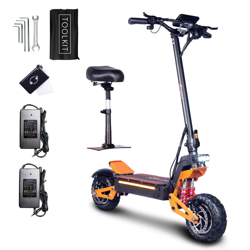 Quickwheel X5 6000W | Electric Scooter (E-Scooter) | 6000W • 60V 38Ah • 53 MPH • 11” Off-Road Tyres | Sold by Rydiqo®