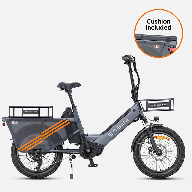 ENGWE LE20 | Electric Bike (E-Bike) | 750W • 48V 19.2Ah • 20 MPH • Cargo Frame | Sold by Rydiqo®