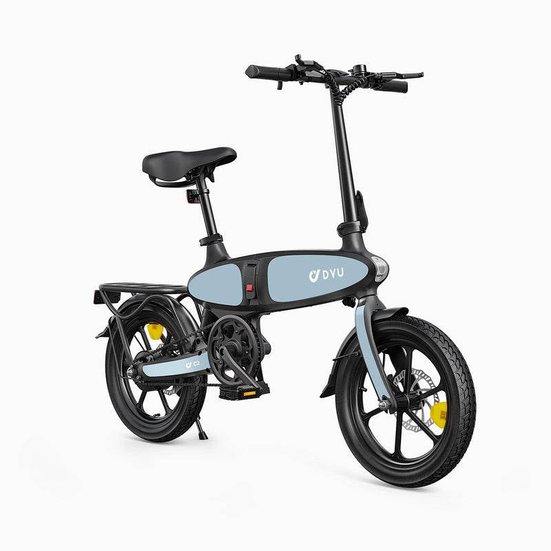 DYU C2 16" Folding Electric Bike | 250W | 48V 7.5Ah | 25km/h | Blue