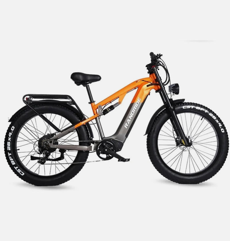 RANDRIDE 1500W Ebike 48V 23AH E Fat Bike 26" Fat Tire Electric Bikes for Adults