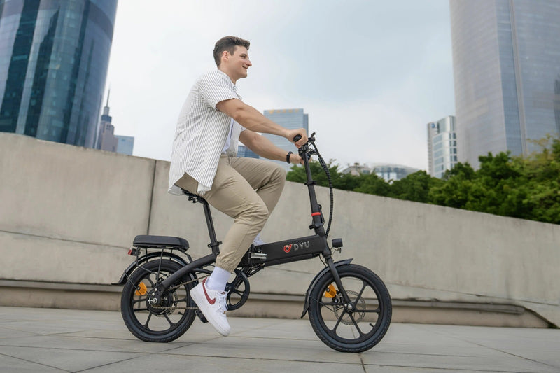 DYU A1F Pro 16" Folding Electric Bike | 250W | 36V 7.5Ah | 25km/h | Black