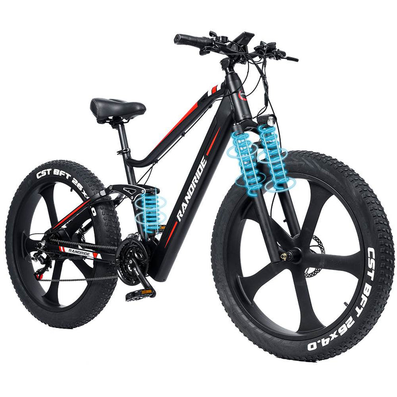 RANDRIDE YX90M | Electric Bike (E-Bike) | 1000W • 48V 14Ah • 28 MPH • 26" Fat Tyres | Sold by Rydiqo®
