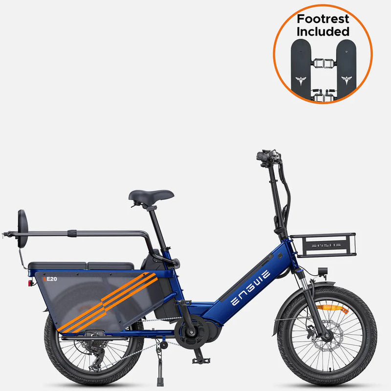ENGWE LE20 | Electric Bike (E-Bike) | 750W • 48V 19.2Ah • 20 MPH • Cargo Frame | Sold by Rydiqo®