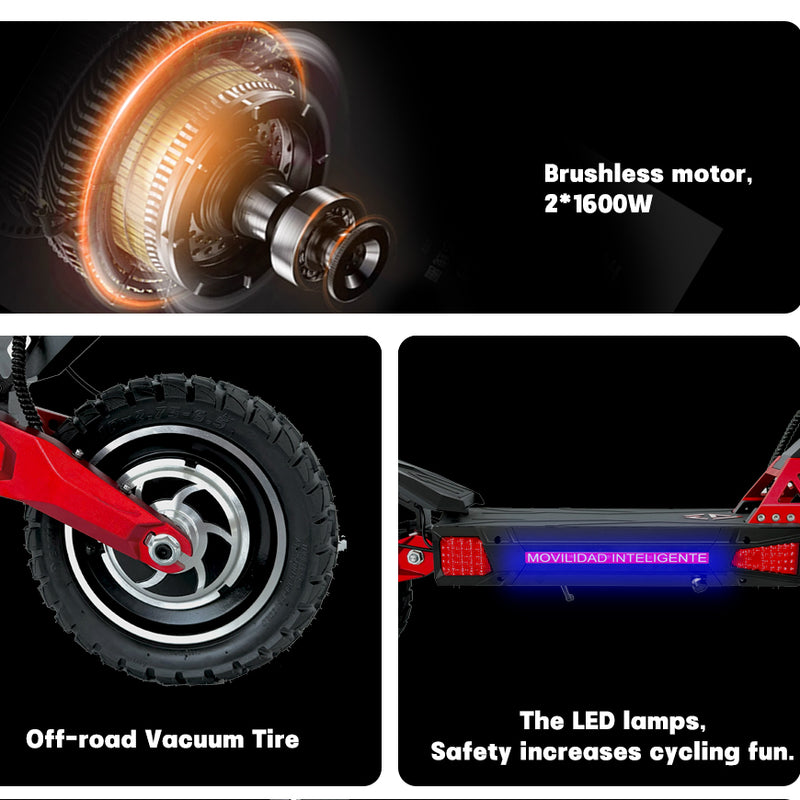 EMANBA EM8 Max NFC | Electric Scooter | 3200W Dual Motors • 52V 30Ah Battery • 43 MPH • 10” Vacuum Off-Road Tyres | Sold by Rydiqo®