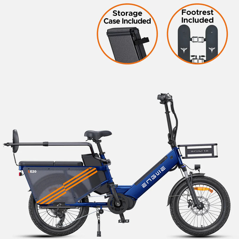 ENGWE LE20 | Electric Bike (E-Bike) | 750W • 48V 19.2Ah • 20 MPH • Cargo Frame | Sold by Rydiqo®