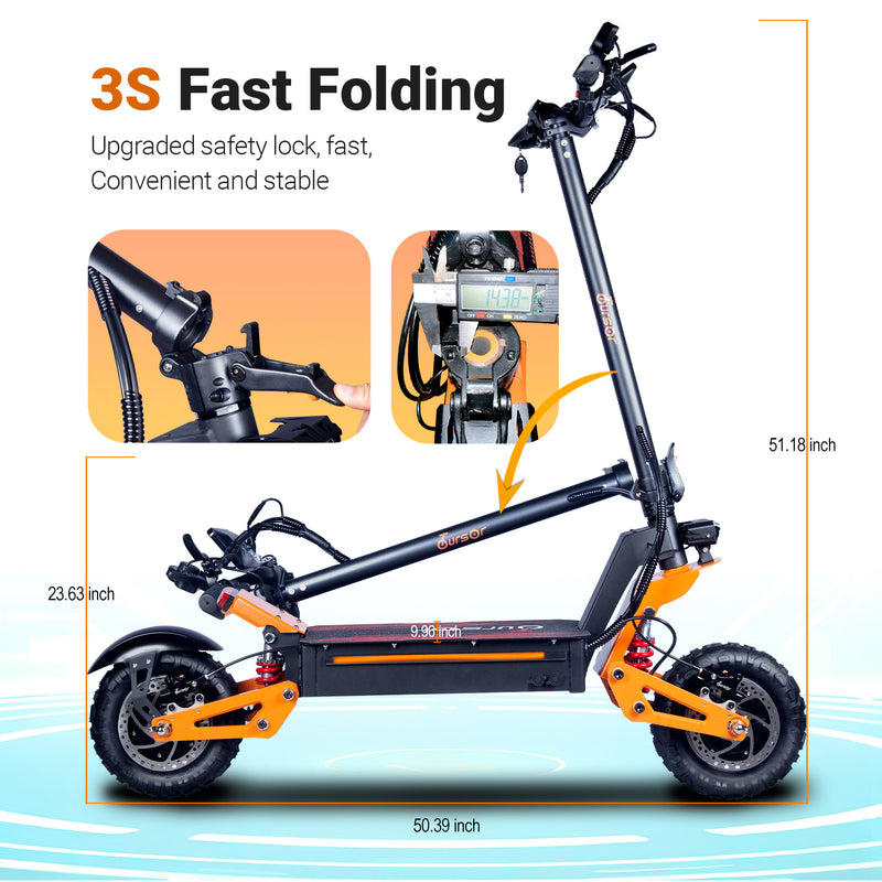 Quickwheel X5 6000W | Electric Scooter (E-Scooter) | 6000W • 60V 38Ah • 53 MPH • 11” Off-Road Tyres | Sold by Rydiqo®