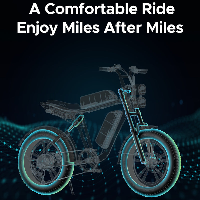ENGWE M20 | Electric Bike (E-Bike) | 750W • 48V 13Ah • 28 MPH • 20×4.0 Fat Tyres | Sold by Rydiqo®