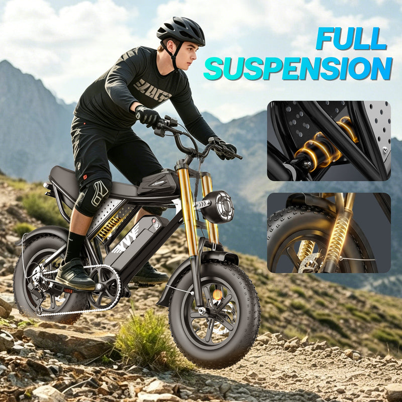 YVY C16 | Electric Bike (E-Bike) | 1500W • 48V 20Ah • 33 MPH • 16×4.0 Fat Tyres | Sold by Rydiqo®