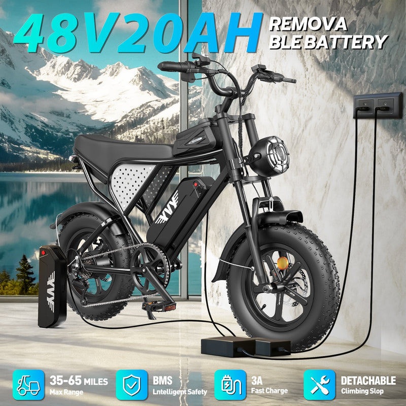 YVY C16 | Electric Bike (E-Bike) | 1500W • 48V 20Ah • 33 MPH • 16×4.0 Fat Tyres | Sold by Rydiqo®