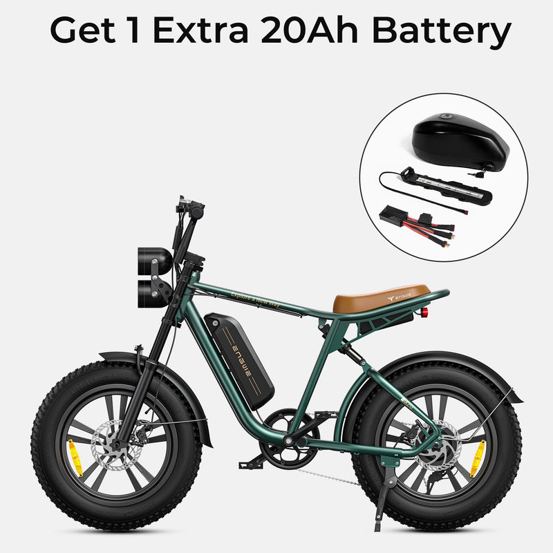 ENGWE M20 | Electric Bike (E-Bike) | 750W • 48V 13Ah • 28 MPH • 20×4.0 Fat Tyres | Sold by Rydiqo®