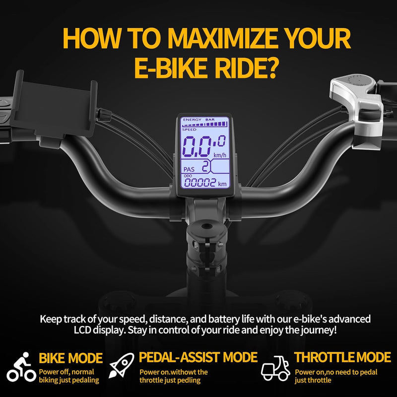 YVY C20 Pro | Electric Bike (E-Bike) | 2000W Dual Motor • 52V 40Ah • 37 MPH • 20×4.0 Fat Tyres | Sold by Rydiqo®