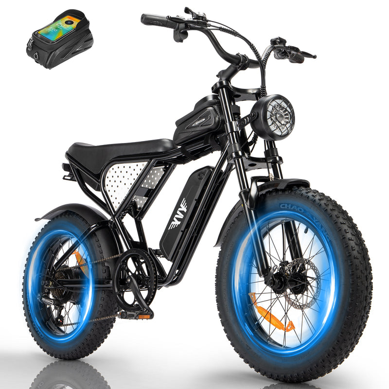 YVY C20 Lite | Electric Bike (E-Bike) | 1200W • 48V 15Ah • 30 MPH • 20×4.0 Fat Tyres | Sold by Rydiqo®
