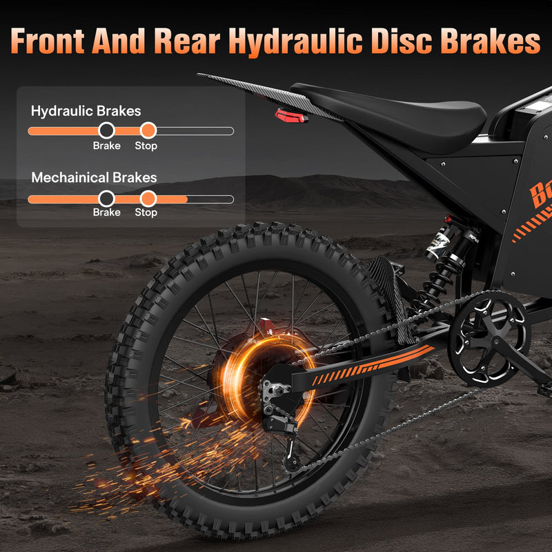 Bopzin Q8 | Electric Bike (E-Bike) | 2000W • 60V 35Ah • 45 MPH • 25×3.0 Tyres | Sold by Rydiqo®
