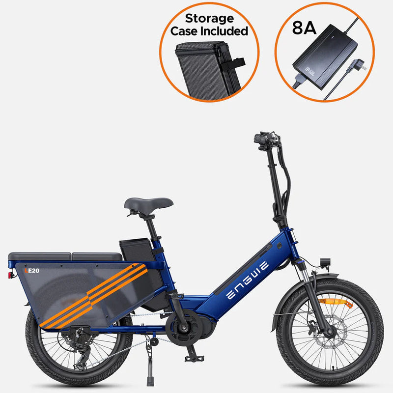 ENGWE LE20 | Electric Bike (E-Bike) | 750W • 48V 19.2Ah • 20 MPH • Cargo Frame | Sold by Rydiqo®