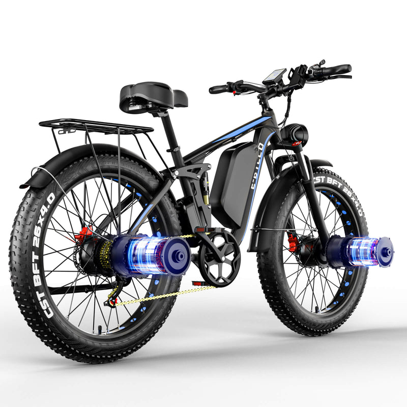 EBYCCO EB7PRO | Electric Bike (E-Bike) | 2000W • 52V 23Ah • 37 MPH • 26×4.0 Fat Tyres | Sold by Rydiqo®
