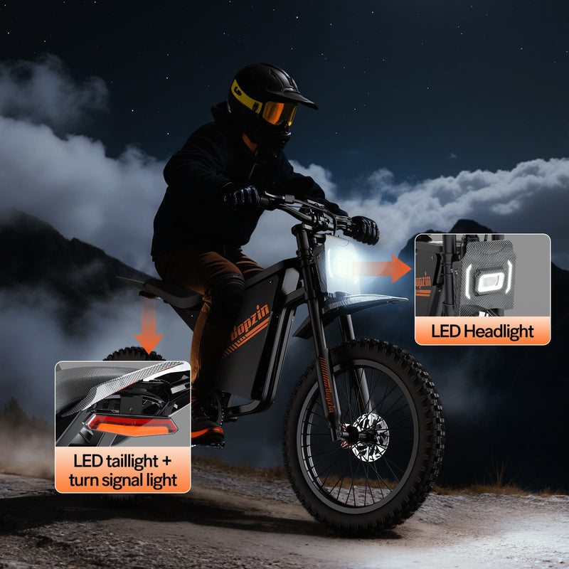 Bopzin Q8 | Electric Bike (E-Bike) | 2000W • 60V 35Ah • 45 MPH • 25×3.0 Tyres | Sold by Rydiqo®