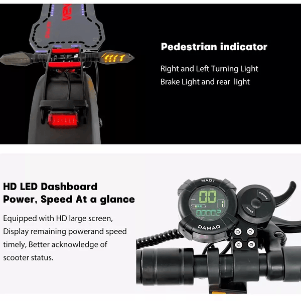 EMANBA X6 Pro NFC | Electric Scooter | 2400W Dual Motors • 48V 21Ah Battery • 37 MPH • 10” Vacuum Off-Road Tyres | Sold by Rydiqo®