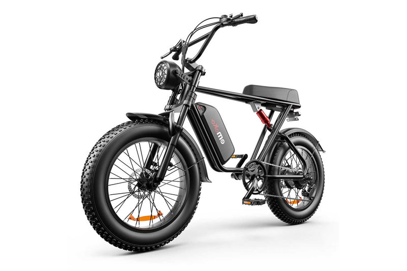 Emoko C91 fat tyre electric bike black angle