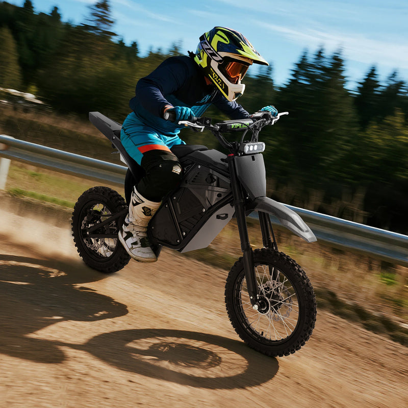 VIPCOO H3 | Electric Dirt Bike | 3500W Peak • 48V 23Ah • 37 MPH • 14”/12” Off-Road Tyres | Sold by Rydiqo®