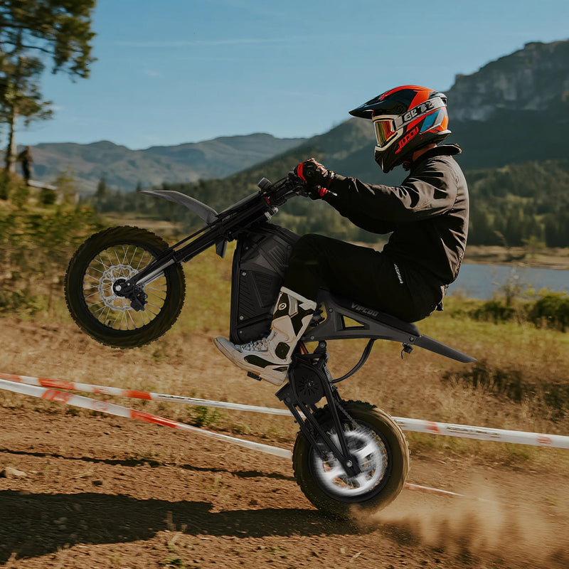 VIPCOO H3 | Electric Dirt Bike | 3500W Peak • 48V 23Ah • 37 MPH • 14”/12” Off-Road Tyres | Sold by Rydiqo®