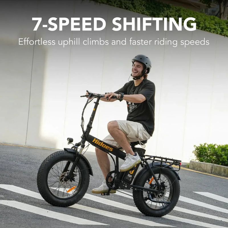 Hidoes F3 | Electric Bike (E-Bike) | 750W • 48V 13Ah • 28 MPH • 20×4.0 Fat Tyres | Sold by Rydiqo®