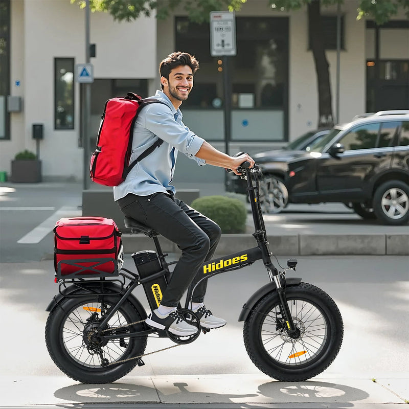 Hidoes F3 Pro | Electric Bike (E-Bike) | 750W • 48V 26Ah • 26 MPH • 20×4.0 Fat Tyres | Sold by Rydiqo®