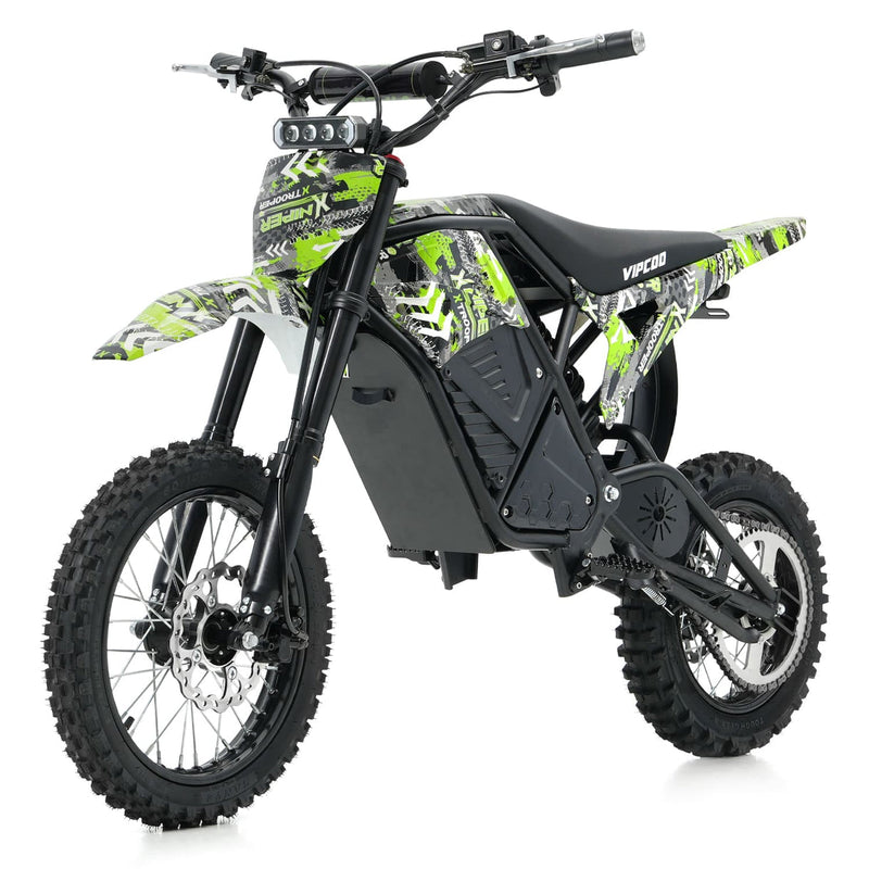 VIPCOO H3 | Electric Dirt Bike | 3500W Peak • 48V 23Ah • 37 MPH • 14”/12” Off-Road Tyres | Sold by Rydiqo®
