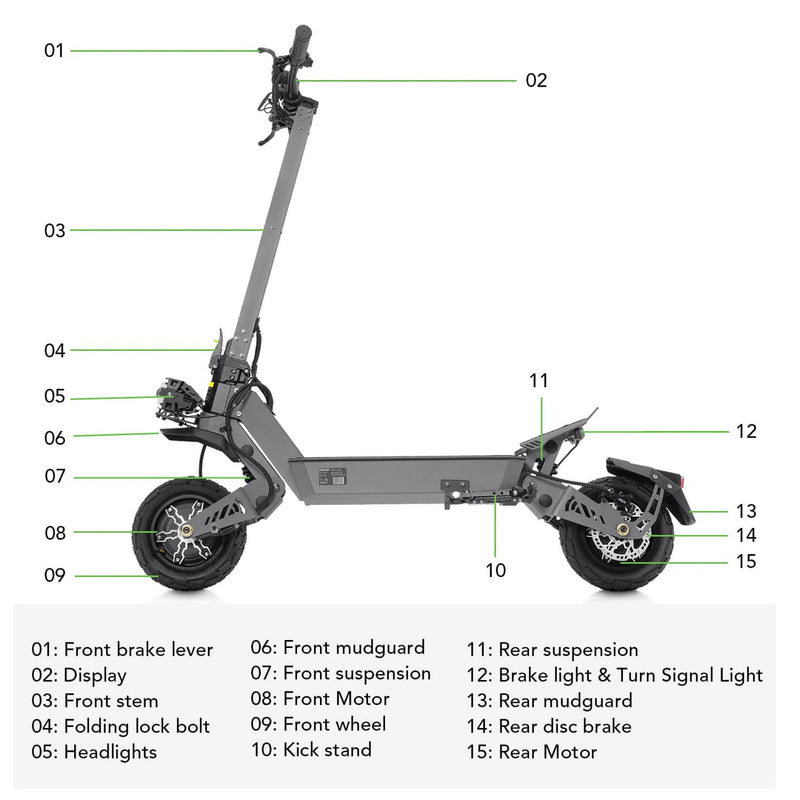 VIPCOO VS9 (2025) | Electric Scooter | 3600W Dual Motor • 60V 26Ah • 40 MPH • 11” Pneumatic Tyres | Sold by Rydiqo®