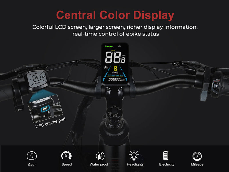 SAMEBIKE RS-A01 Pro-T | Electric Bike (E-Bike) | 500W • 36V 15Ah Battery • 22 MPH • 26×2.125 Tyres | Sold by Rydiqo®