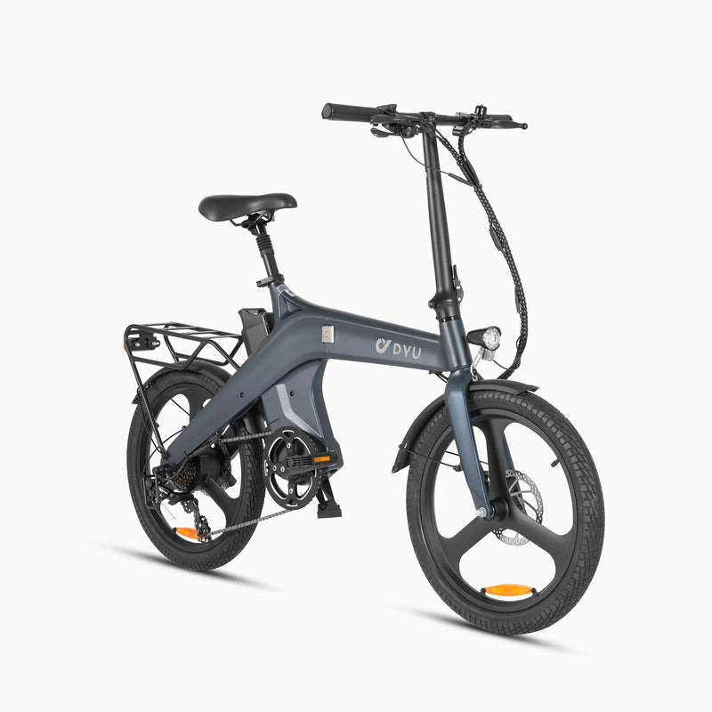 DYU T1 20" Folding Electric Bike | 250W | 36V 10Ah | Torque Sensor | Steel Grey