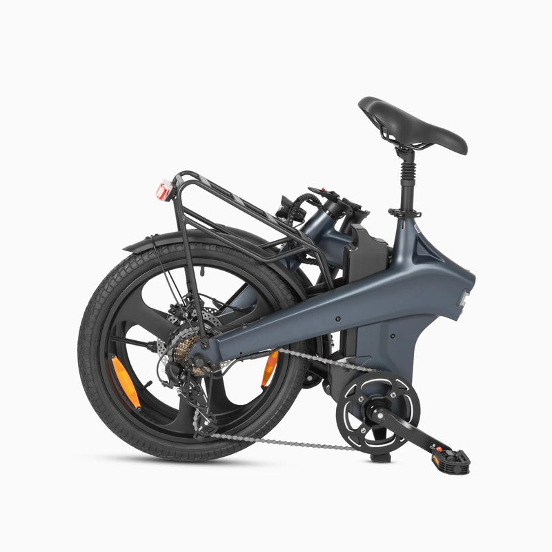 DYU T1 20" Folding Electric Bike | 250W | 36V 10Ah | Torque Sensor | Steel Grey