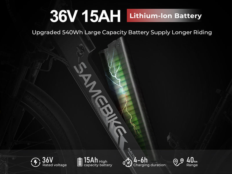 SAMEBIKE RS-A01 Pro-T | Electric Bike (E-Bike) | 500W • 36V 15Ah Battery • 22 MPH • 26×2.125 Tyres | Sold by Rydiqo®