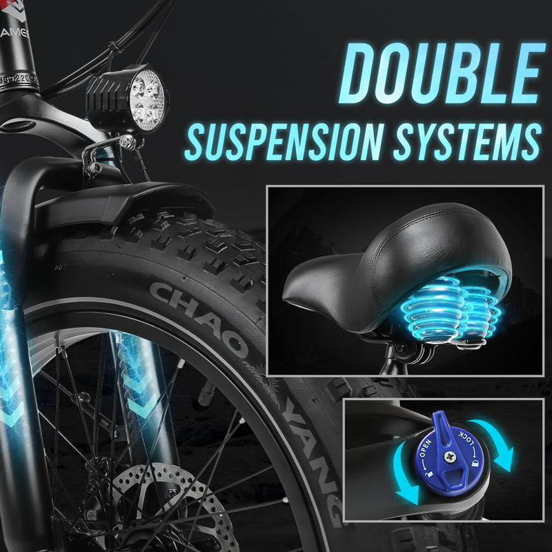 SAMEBIKE LOTDM200-II | Electric Bike (E-Bike) | 750W • 48V 13Ah Battery • 22 MPH • 20×4.0 Tyres | Sold by Rydiqo®