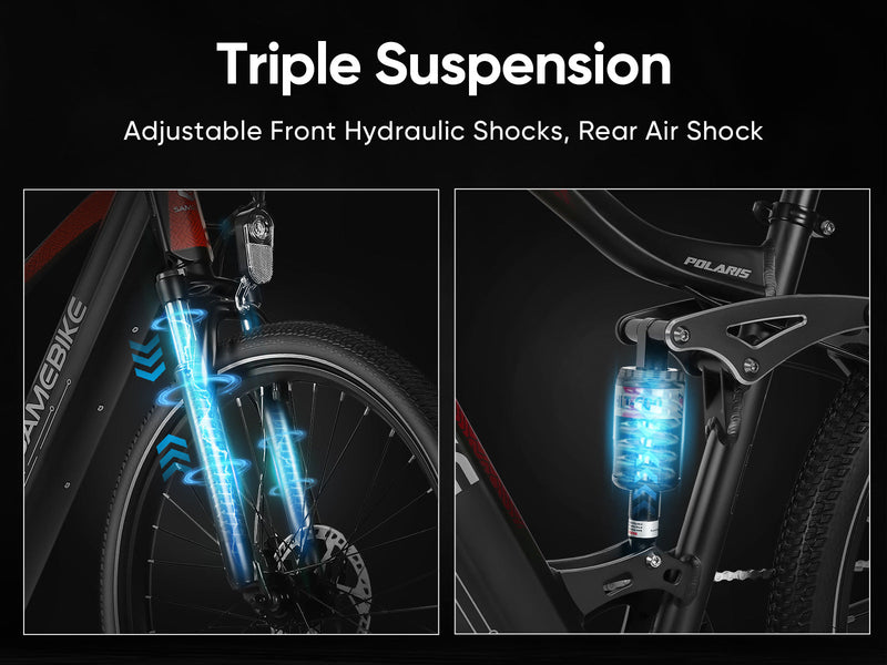SAMEBIKE XD26-II | Electric Bike (E-Bike) | 750W • 48V 14Ah Battery • 25 MPH • 26×2.1 Tyres | Sold by Rydiqo®