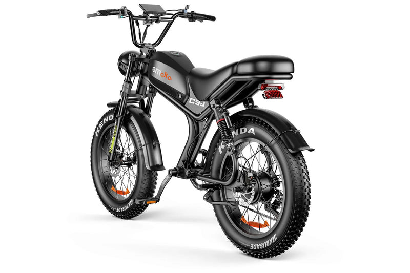 Emoko C93 fat tyre electric bike detail